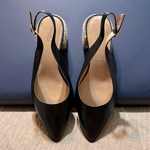 Morgan Taylor Black Vicky Jute Sandals - Picture 1 of 6
